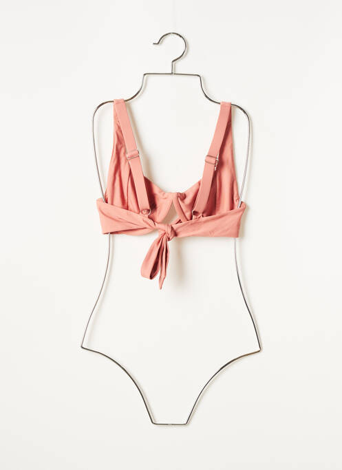Haut de maillot de bain stretch haut soutien-gorge balconnet rose AHURANI femme