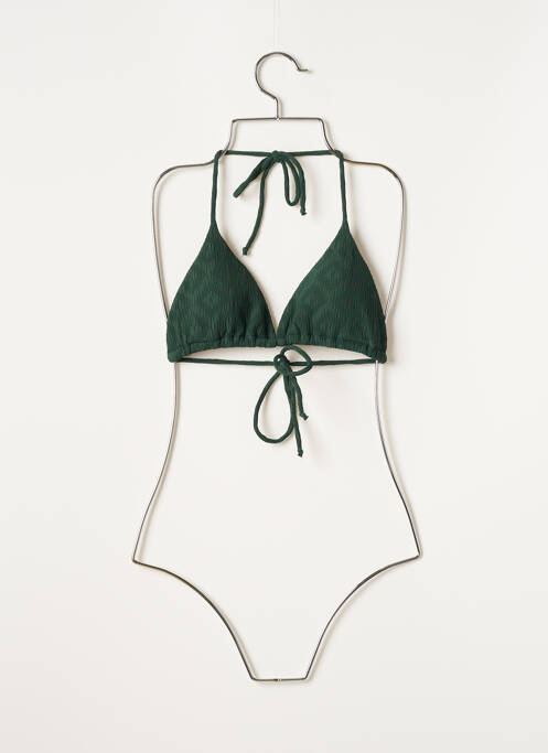 Haut de maillot de bain fermeture liens à nouer haut triangles vert BAHO femme