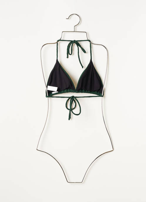 Haut de maillot de bain fermeture liens à nouer haut triangles vert BAHO femme