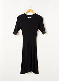 Robe mi-longue manches courtes manches courtes noir JUS D'ORANGE femme