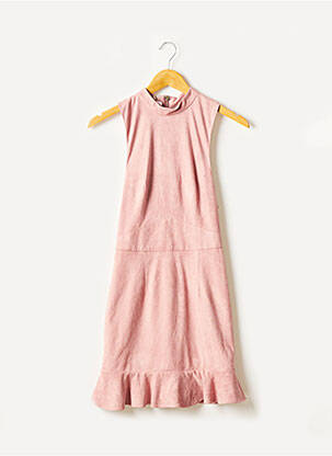 Robe courte fermeture zippée au dos manches courtes rose MISTRESS ROCKS femme