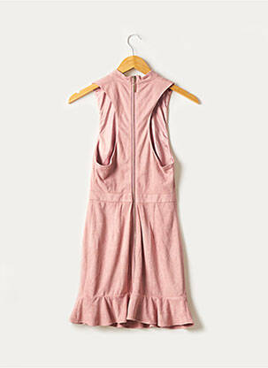 Robe courte fermeture zippée au dos manches courtes rose MISTRESS ROCKS femme