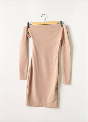 Robe courte manches longues manches longues beige MISTRESS ROCKS femme