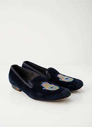 Mocassins bout rond talon plat jusqu'à 3cm bleu MAKSTERS femme