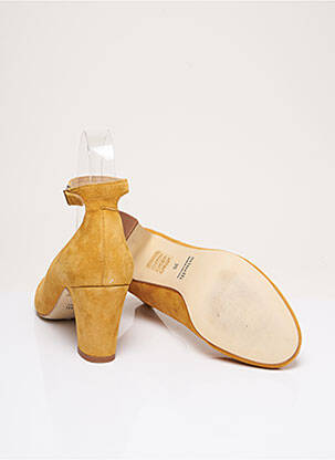Escarpins nubuck talon de 7 à 9cm jaune MINELLI femme