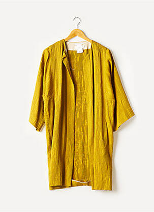 Veste kimono col v jaune POMANDERE femme