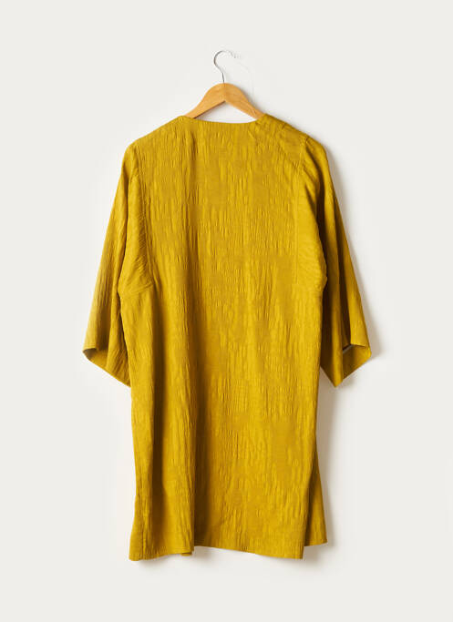 Veste kimono col v jaune POMANDERE femme
