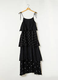 Robe longue coupe évasée fines bretelles noir ANINE BING femme