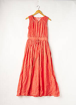 Robe longue orange ORFEO pour femme