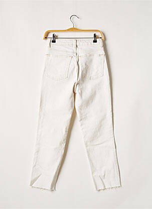 Jeans coupe droite taille haute taille haute beige TOPSHOP femme