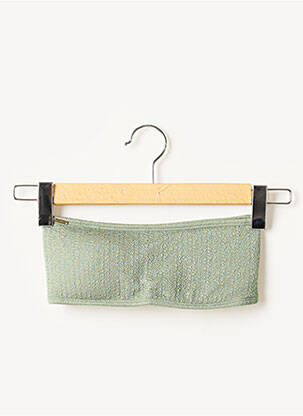 Haut de maillot de bain stretch haut bandeau vert LOAVIES femme