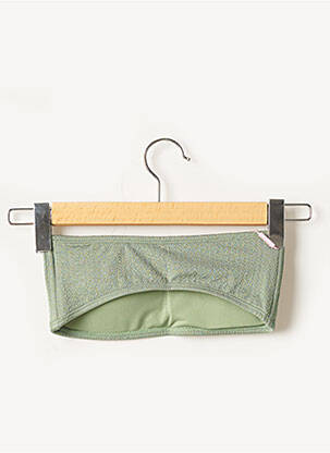 Haut de maillot de bain stretch haut bandeau vert LOAVIES femme