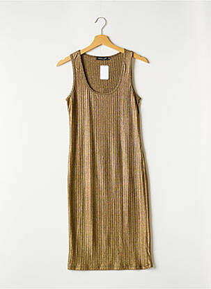 Robe mi-longue sans manche sans manche jaune VOYELLES femme