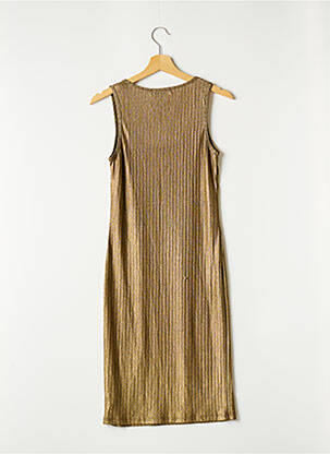Robe mi-longue sans manche sans manche jaune VOYELLES femme