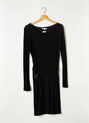 Robe mi-longue manches longues manches longues noir LES PETITES... femme