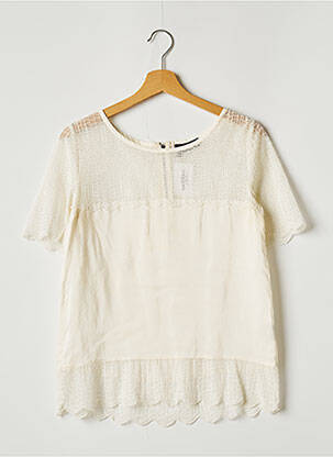 Top coupe fluide manches courtes beige THE KOOPLES femme