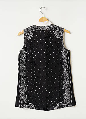 Chemisier imprimé fantaisie sans manche noir CLAUDIE PIERLOT femme