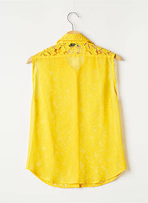Chemisier coupe fluide sans manche jaune SANDRO femme