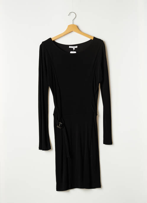 Robe mi-longue manches longues manches longues noir LES PETITES... femme
