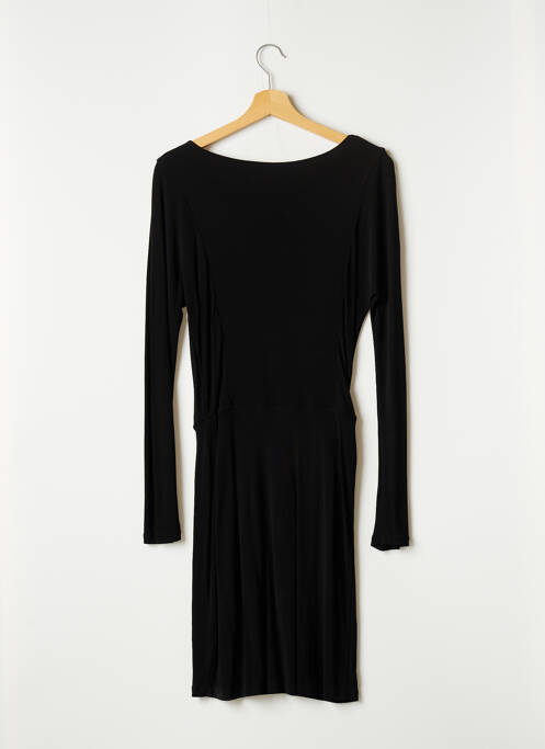 Robe mi-longue manches longues manches longues noir LES PETITES... femme