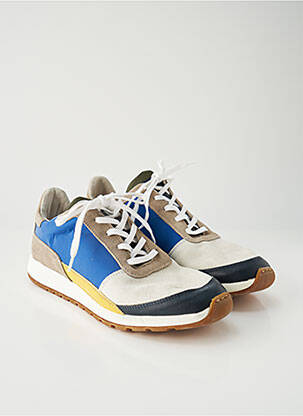 Baskets empiècements talon bas beige PIOLA homme