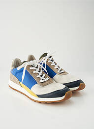 Baskets empiècements talon bas beige PIOLA homme
