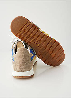 Baskets empiècements talon bas beige PIOLA homme