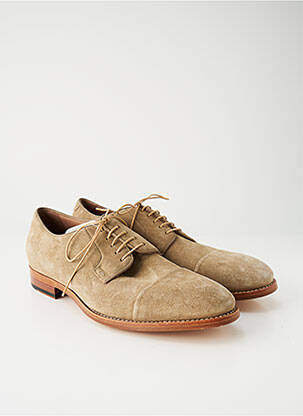 Derbies nubuck talon bas beige PAUL SMITH homme