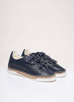 Espadrilles bout rond talon plat jusqu'à 3cm bleu CANAL ST MARTIN femme