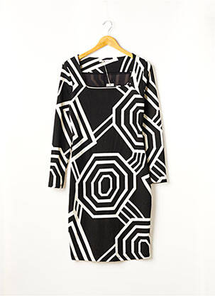 Robe mi-longue manches longues manches longues noir MON AMOUR femme