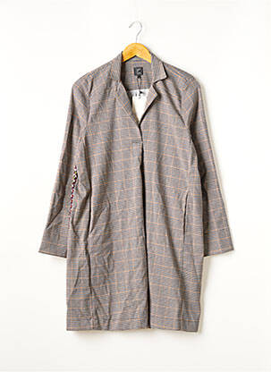 Robe mi-longue manches longues manches longues gris MADE IN SENS femme