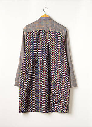 Robe mi-longue manches longues manches longues gris MADE IN SENS femme