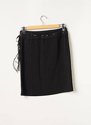 Jupe mi-longue coupe droite noir SYLVIA RIELLE femme