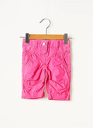 Pantalon droit resserrée sur le bas taille ajustable rose 3 POMMES fille