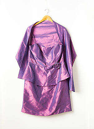 Robe mi-longue violet FASHION NEW YORK pour femme