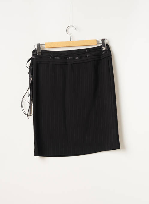 Jupe mi-longue coupe droite noir SYLVIA RIELLE femme