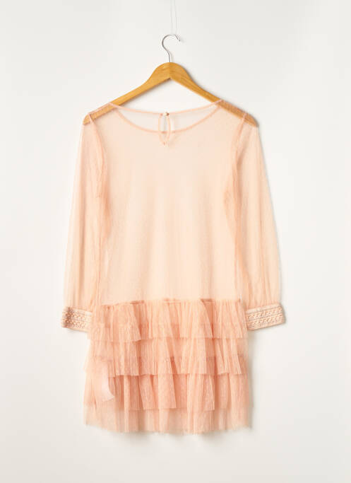 Robe mi-longue rose SANS MARQUE pour femme