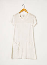 Robe pull stretch manches courtes beige PABLO femme