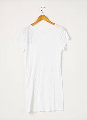 Robe courte manches courtes manches courtes blanc I LOVE MY T'S femme
