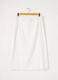 Jupe mi-longue coupe évasée blanc BOBI femme