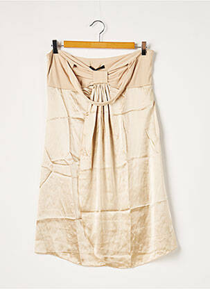 Robe courte col v fines bretelles beige GUESS BY MARCIANO femme