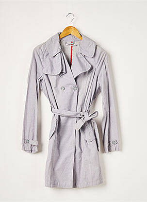 Trench tissage popeline sans capuche bleu AEM'KEI femme