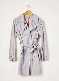 Trench tissage popeline sans capuche bleu AEM'KEI femme