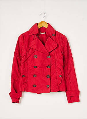 Veste casual col tailleur rouge 2 TWO femme