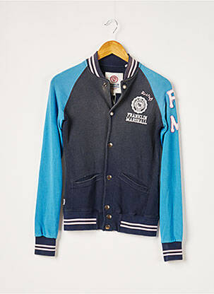 Blouson fermeture pressionnée bleu FRANKLIN MARSHALL femme