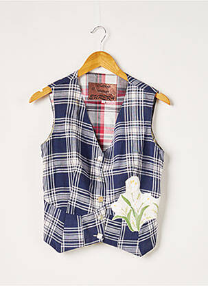 Gilet sans manche coupe cintrée bleu EUREKA femme