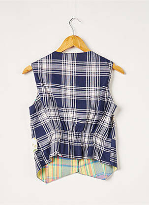 Gilet sans manche coupe cintrée bleu EUREKA femme