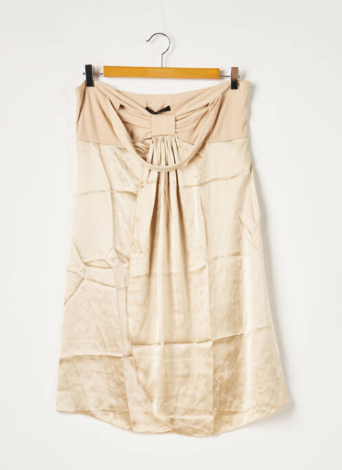 Robe courte col v fines bretelles beige GUESS BY MARCIANO femme