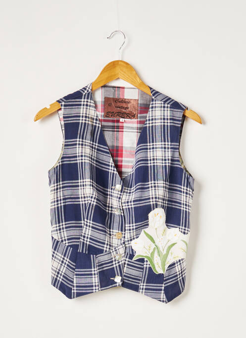 Gilet sans manche coupe cintrée bleu EUREKA femme