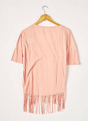 Tunique manches courtes tissage jersey rose I LOVE MY T'S femme